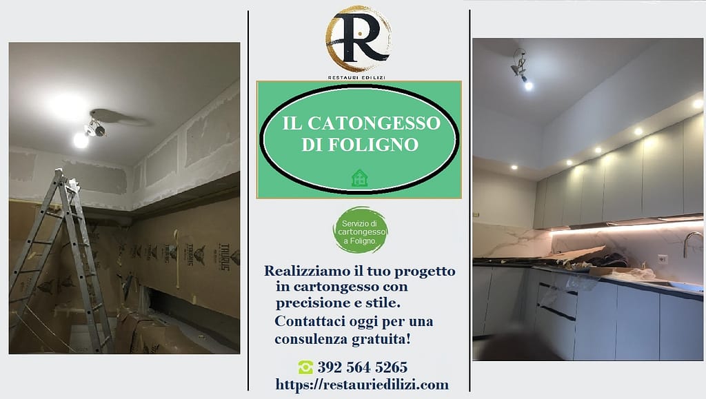 Locandina del servizio di cartongesso