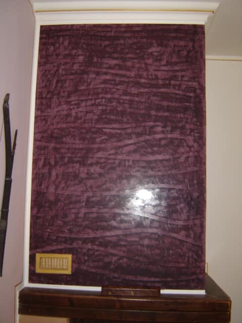 Rivestimento decorativo stile veneziano bordeaux scuro Restauri Edilizi