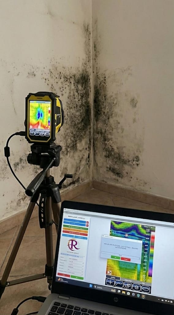 Diagnosi muffa Foligno con termocamera professionale Protocollo RCQ
