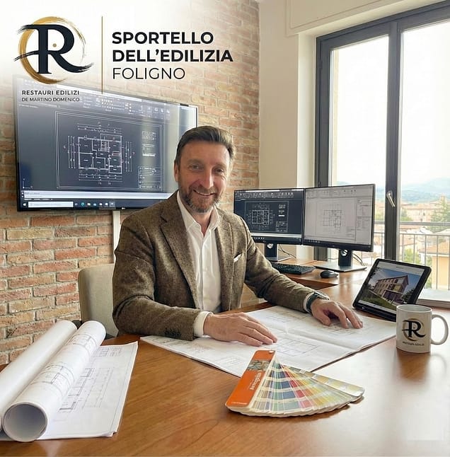 Domenico De Martino allo Sportello Edilizia di Foligno, esperto in ristrutturazioni, antimuffa garantita RCQ e consulenza tecnica.